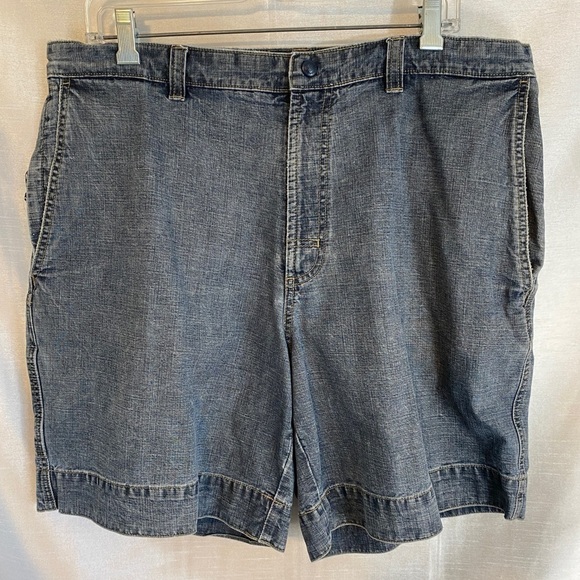 Columbia Cargo Shorts Medium Wash Hiking Denim Mens 38 - Picture 9 of 15